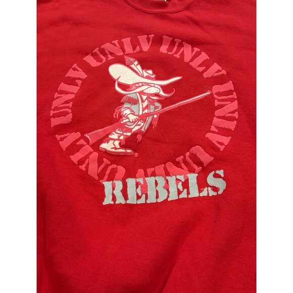 Vintage 90's UNLV Rebels Crewneck Tultex Superweight Sweatshirt Red Men's XL - Picture 5 of 7